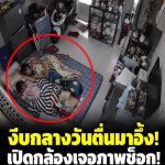 งีบกลางวันตื่นมาแทบช็อก! ภาพในกล้องทำสามีภรรยาพูดไม่ออก
